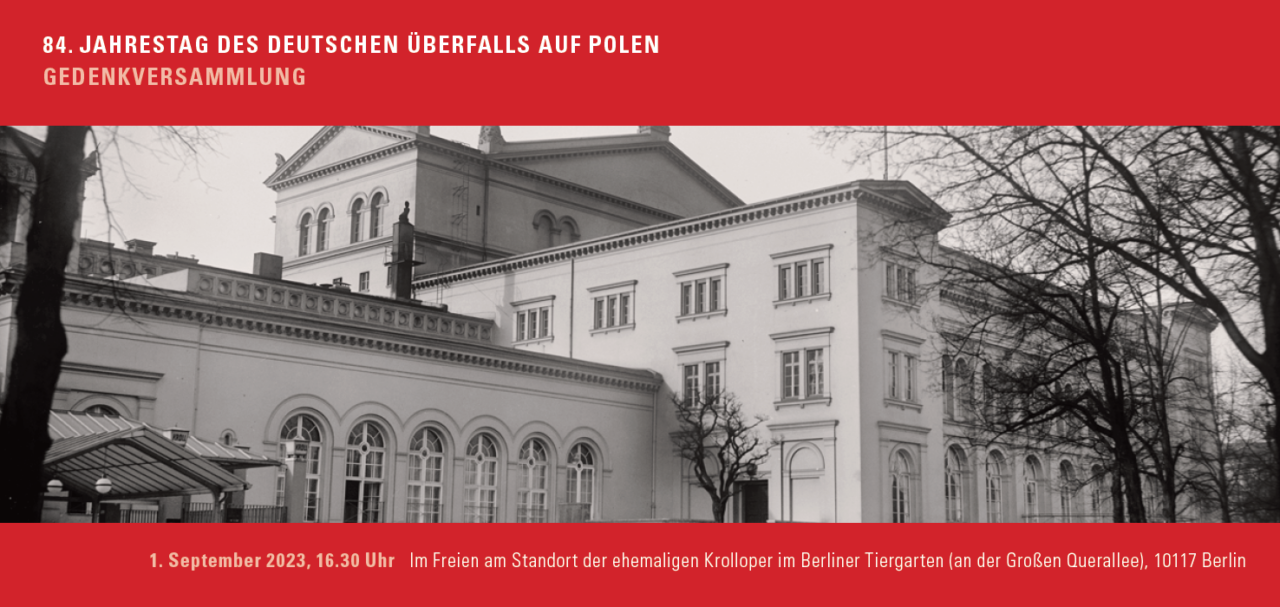 Gedenken zum Jahrestag des Überfalls auf Polen am 1. September 2023 in Berlin