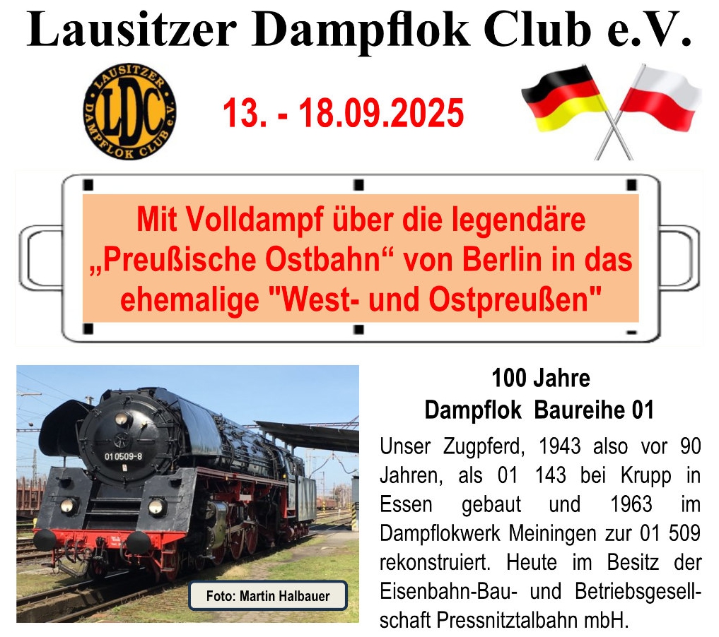Dampflokfahrt Preussische Ostbahn